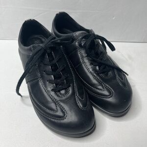 ECCO Active Vortex Black Leather Comfort Walking Sneakers Women’s Size 5.5
